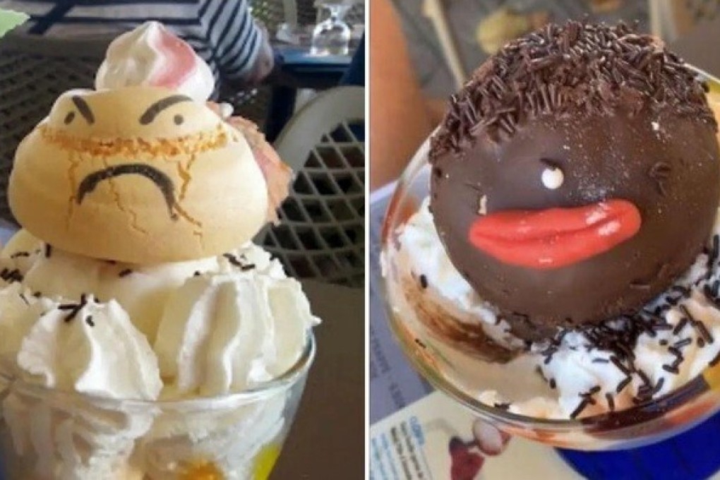 Le Poussin Bleu's “Chinese” and “African” desserts sparked calls for a boycott of the French cafe. Photo: Twitter