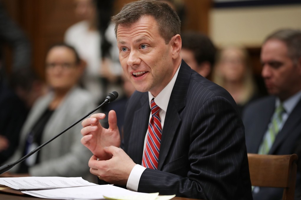 Peter Strzok testifies in 2018 before a joint hearing of the US House Judiciary and Oversight and Government Reform committees in Washington. His tell-all book Compromised: Counterintelligence and the Threat of Donald J. Trump will be published in September. Photo: AFP