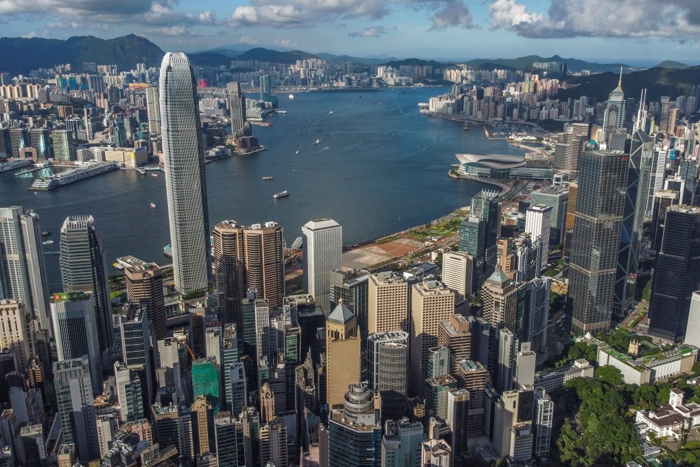 Hong Kong's skyline from Victoria Peak. Corporate consultants say that most US businesses are taking a wait-and-see approach about whether the new national security law poses a threat. Photo: Sun Yeung