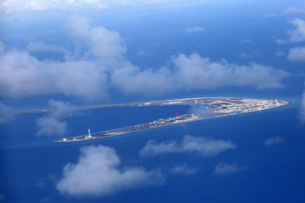 Subi reef, one of several islands claimed by China in the South China Sea. Photo: EPA