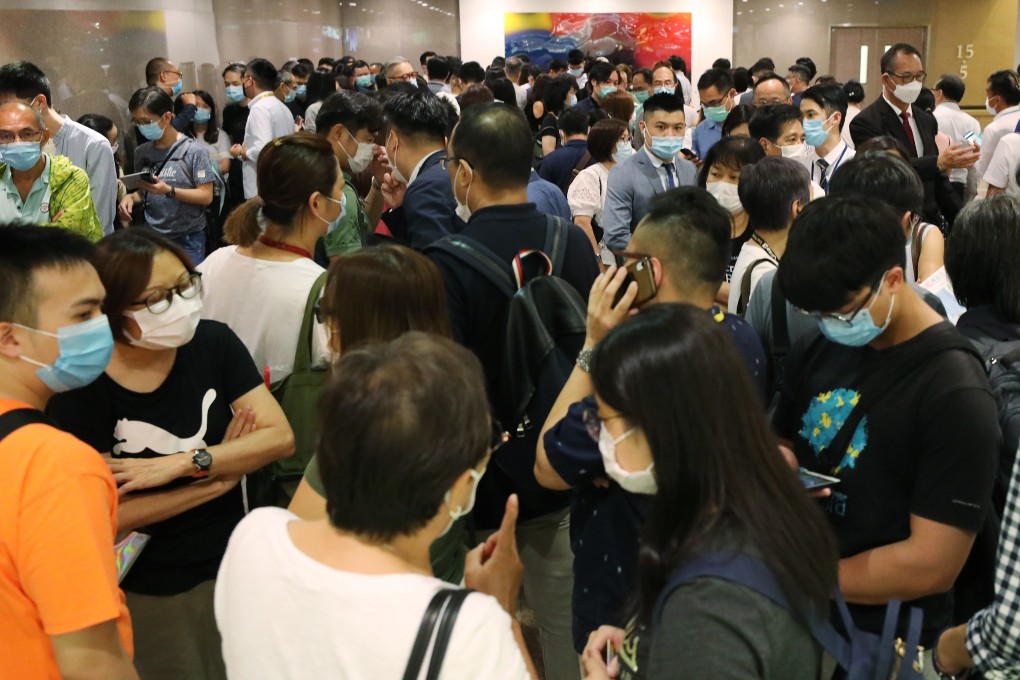 Up to 1,400 people registered to bid for 160 apartments at Wheelock Properties’ Koko Hills project at Harbour City in Tsim Sha Tsui on 11 July 2020. Photo: May Tse