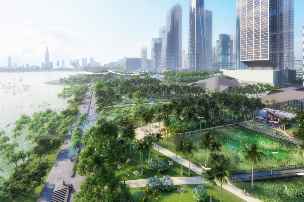 The winning design for the Shenzhen Bay Super Headquarters Base flagship open space. Photo: Handout