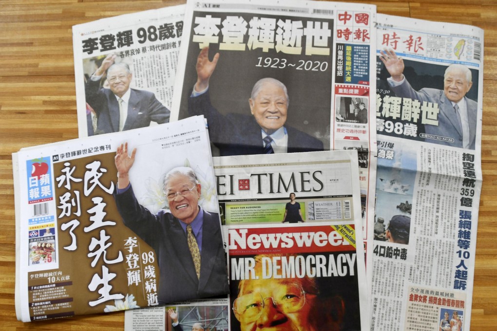 Lee Teng-hui, Taiwan’s first popularly elected leader, who played a key role in the self-ruled island’s democratisation, died on Thursday. Photo: Kyodo