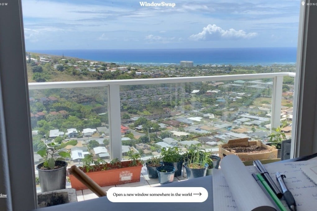 A view of Honolulu from WindowSwap user Denny’s window in Hawaii. The website’s video carousel transports users to places around the world to show them everyday scenes. Photo: window-swap.com