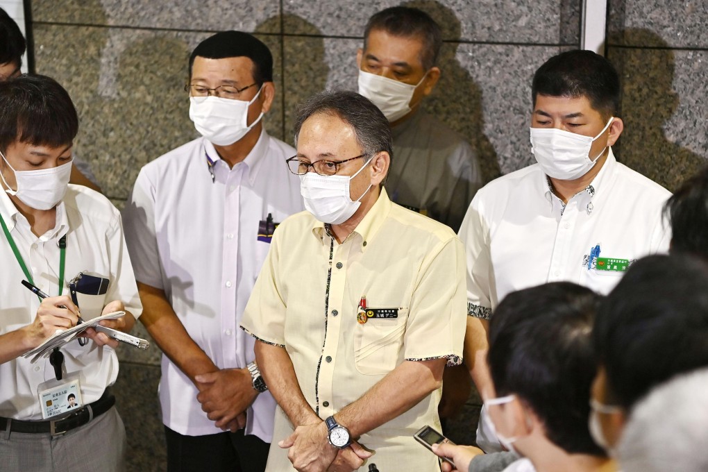 Okinawa Governor Denny Tamaki warned the virus is spreading ‘at an explosive pace’. Photo: Kyodo