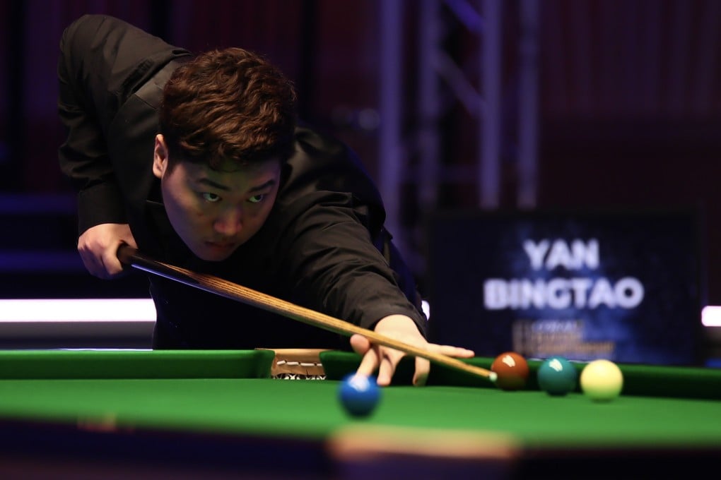 Yan Bingtao of China has all but secured his passage into round two of the World Championship in Sheffield. Photo: VCG/VCG via Getty Images