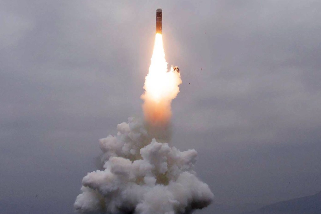 North Korea successfully test-fired a ‘new-type’ of submarine-launched ballistic missile in October 2019. Photo: KCNA via AFP