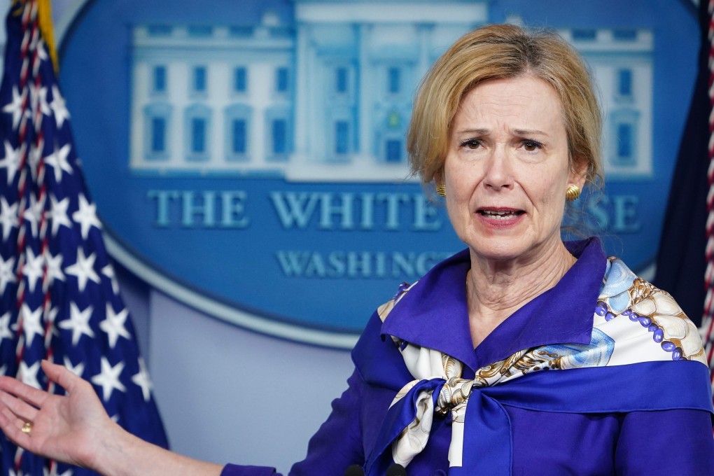 White House Coronavirus Task Force response coordinator Dr Deborah Birx speaks to the press at the White House in May. Photo: AFP