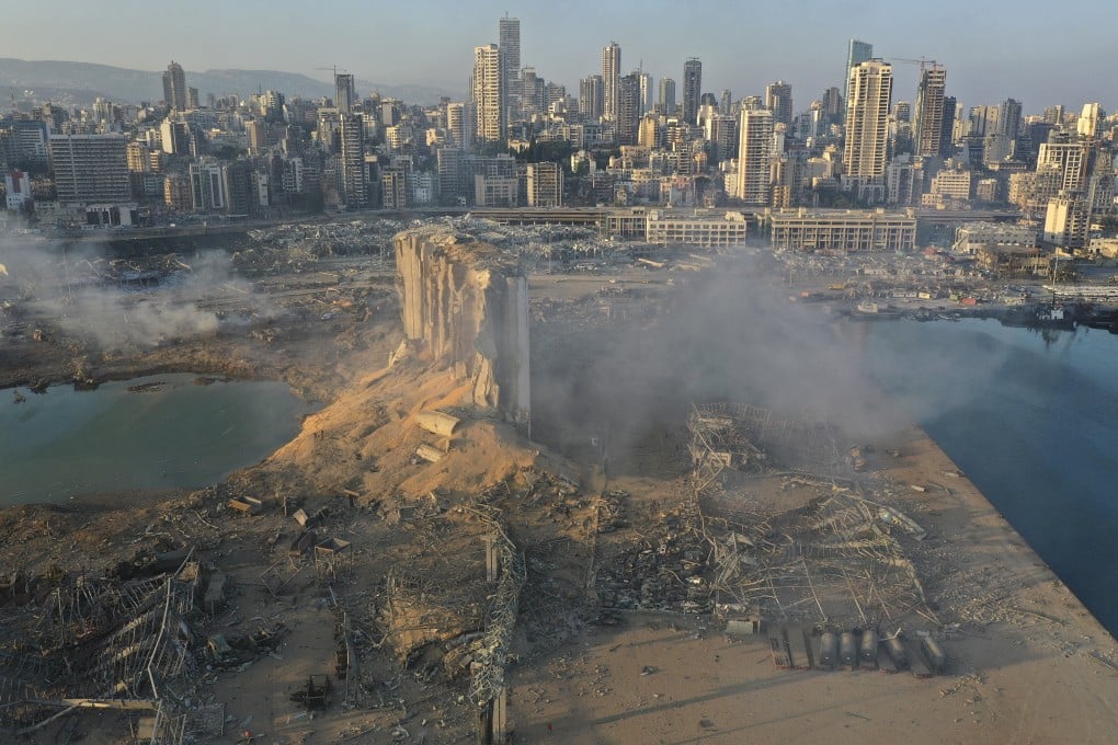 A massive explosion rocked Beirut on Tuesday, flattening much of the city’s port. Photo: AP