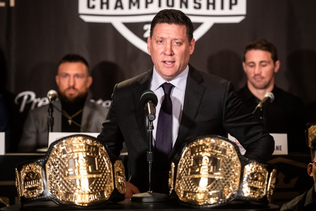 PFL CEO Peter Murray at a press conference. Photos: Professional Fighters League