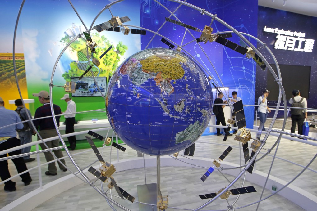 A model of China’s Beidou satellite navigation system displayed during the 12th China International Aviation and Aerospace Exhibition in 2018 in the southern city of Zhuhai. Photo: AP