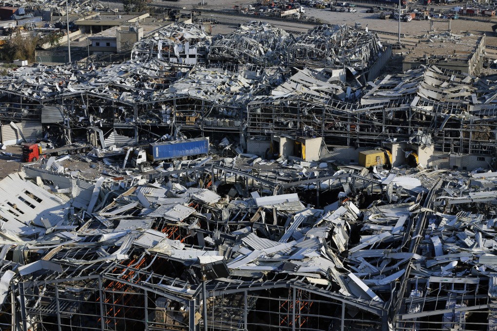 The massive explosion in Beirut on Tuesday flattened much of the city’s port, damaging buildings across the capital and sending a giant mushroom cloud into the sky. Photo: AP