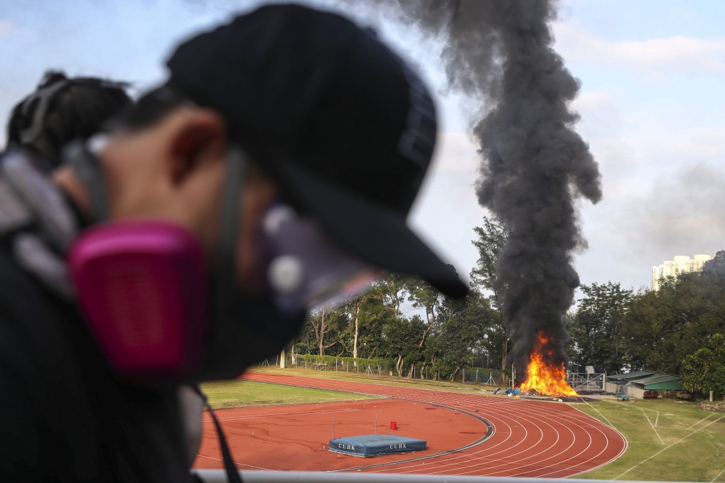 A protester during the siege of Chinese University in Sha Tin last November. Photo: Winson Wong