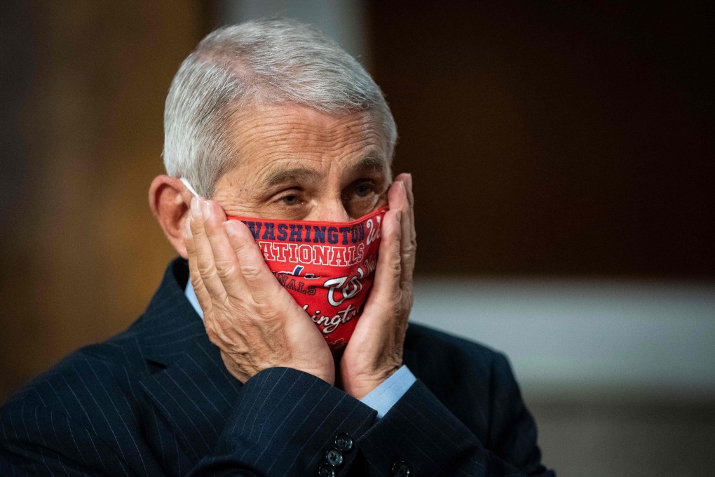Dr Anthony Fauci, America’s top infectious diseases expert, at a Senate committee hearing on June 30. New daily Covid-19 infections in the US accelerated alarmingly in June and July. Photo: AFP
