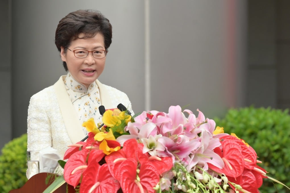 Carrie Lam, Hong Kong’s chief executive, is one of 11 officials sanctioned by the United States. Photo: EPA-EFE