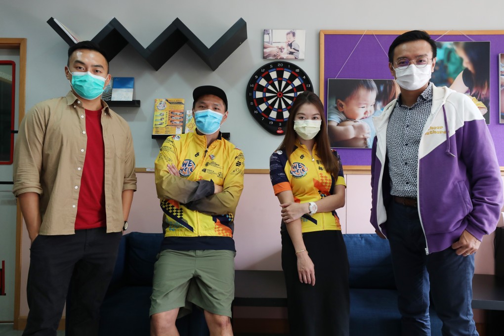 Spirit of Hong Kong Awards nominees of the WeCycle team. (L-R) Dennis Cheung, Benjamin Im, Chan Suet-ying, and Chan Hiu-fai. Photo: Xiaomei Chen