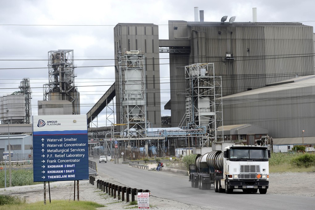 Anglo American Platinum’s mine in Rustenburg, northwest of Johannesburg. Photo: AFP