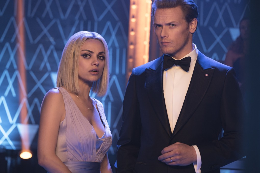 Mila Kunis and Sam Heughan, as a secret agent, in 2018 comedy The Spy Who Dumped Me. The actor is one of the favourites to land the 007 role. Photo: Hopper Stone