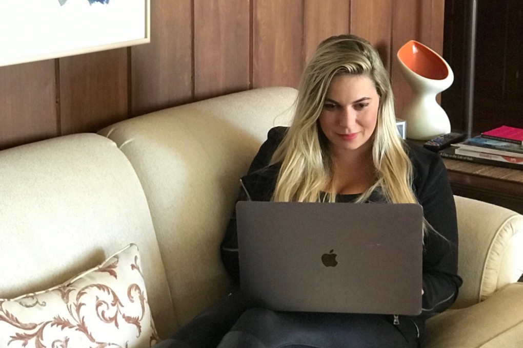 Camille Schmidt is one of millions who are working online, and experiencing the evolution of online meetings. Photo: Tim Schmidt