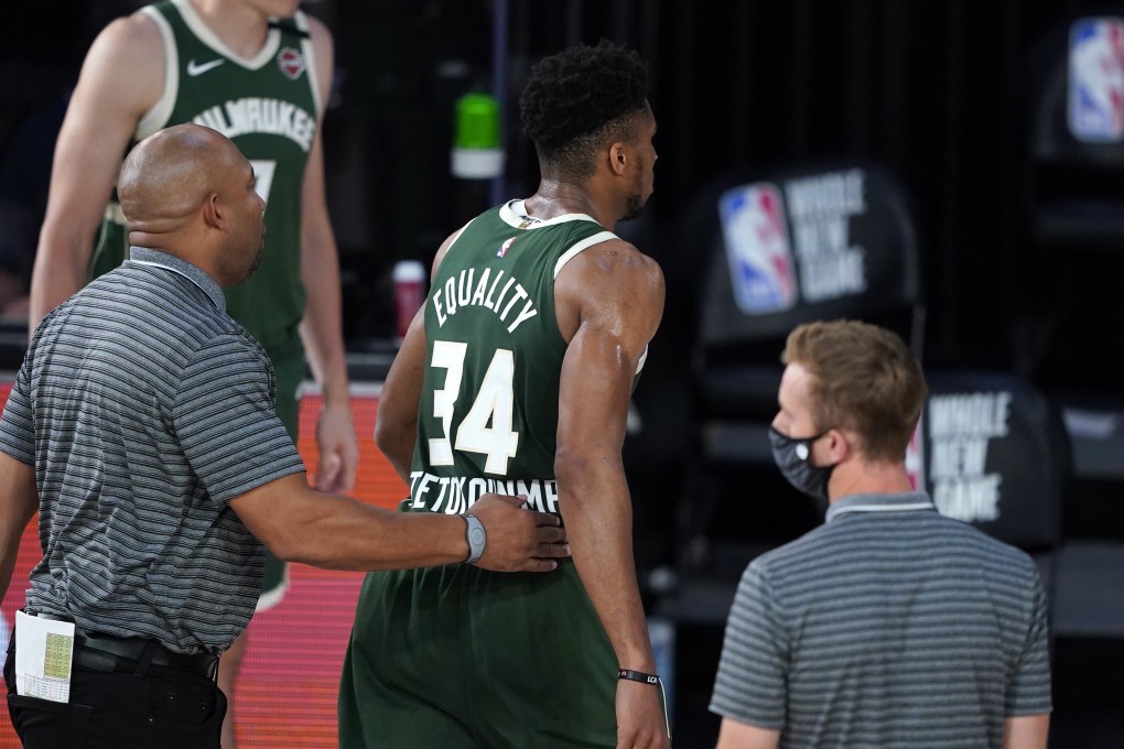 Milwaukee Bucks’ Giannis Antetokounmpo is ejected for a headbutt in the second quarter against the Washington Wizards. Photo: USA TODAY Sports