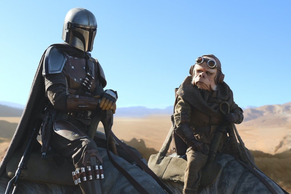Film and TV production will have to adapt to the coronavirus, especially with regards to health and safety. This may include filming in virtual reality locations, the approach used in Star Wars: The Mandalorian. Photo: Disney Plus via AP