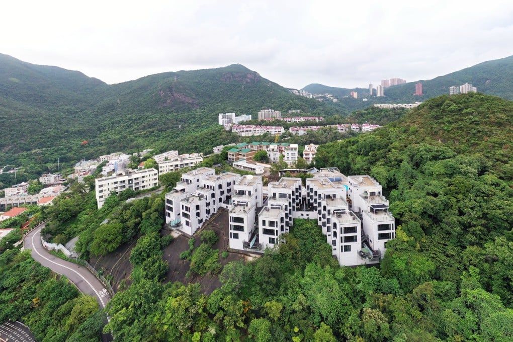 An aerial view of 37 Shouson Hill Road, comprising six multistorey mansions, overlooking Deep Water Bay. Photo: Martin Chan