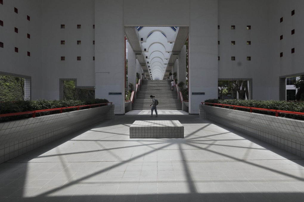A person walks through the Hong Kong University of Science and Technology in Clear Water Bay. Photo: Xiaomei Chen
