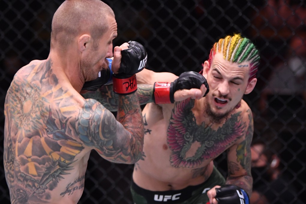 Sean O’Malley punches Eddie Wineland in their bantamweight bout during UFC 250. Photo: Jeff Bottari/Zuffa LLC via USA TODAY Sports