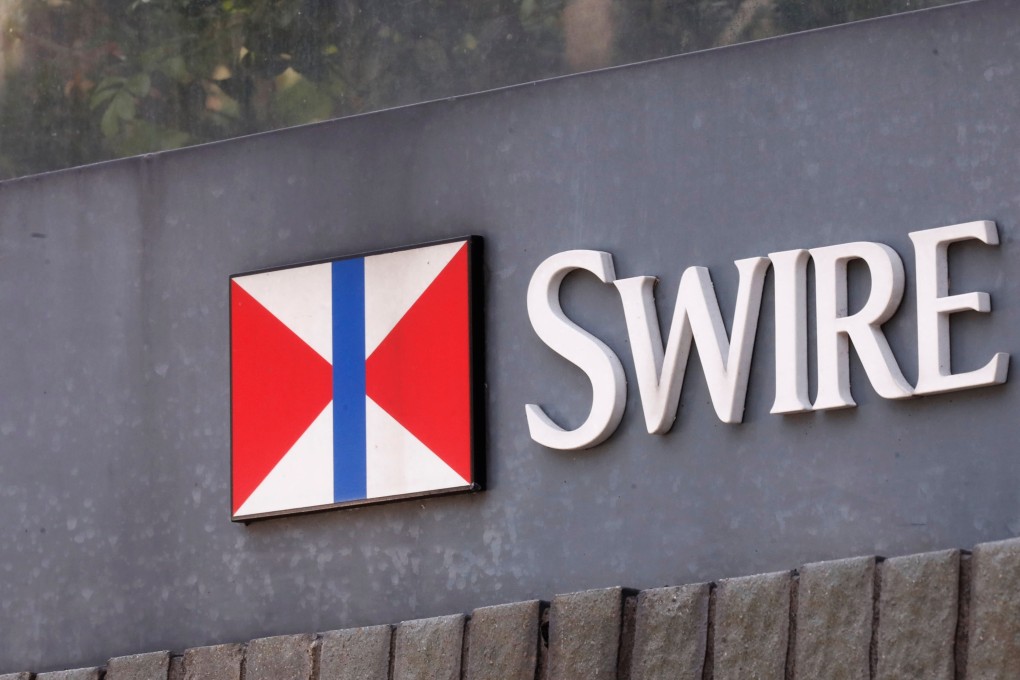 The Swire group logo on one of its properties in Hong Kong. Photo: Reuters