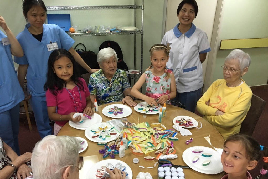 Sisters aged eight and six formed non-profit Little Philanthropist to raise funds for a family friend’s cancer treatment through a toy sale. Its 130 child volunteers still sell toys, but also hold craft events at an aged-care home in Hong Kong (above), help the homeless and make gifts for terminally ill children.