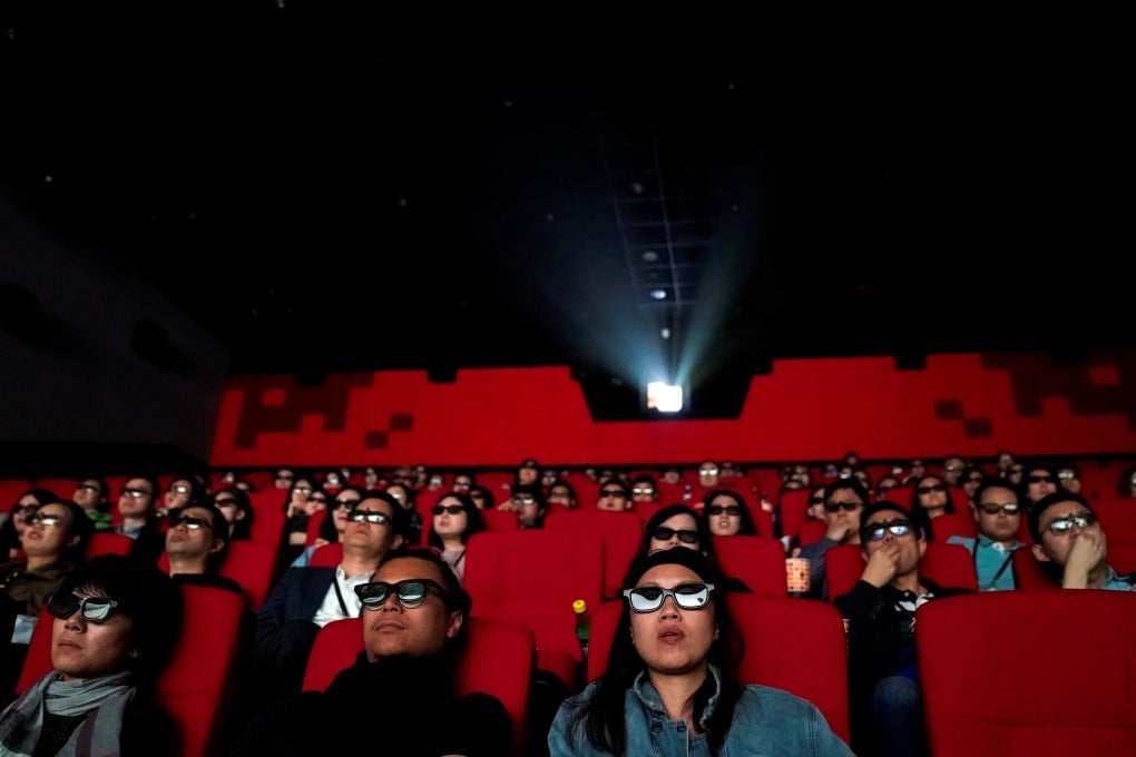 Patrons watching a 3D movie at Wanda Group's Oriental Movie Metropolis in Qingdao, Shandong province on April 27, 2018. Photo: Reuters
