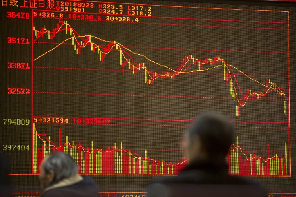 Chinese investors monitor stock prices at a brokerage house in Beijing. Photo: AP