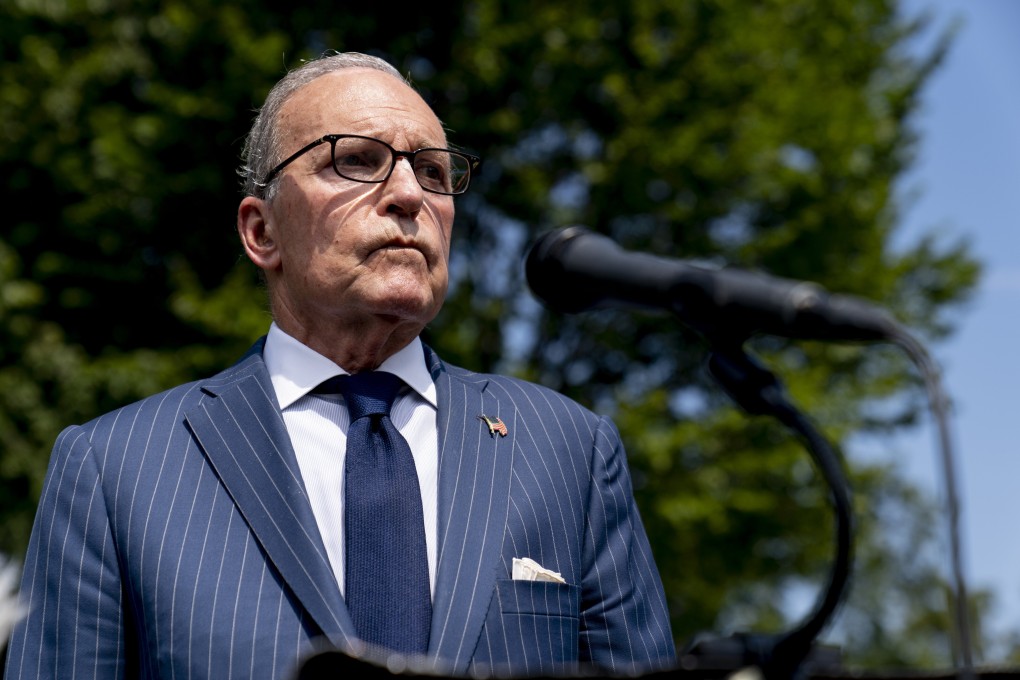 White House chief economic adviser Larry Kudlow speaks to reporters in Washington on Wednesday. Photo: AP