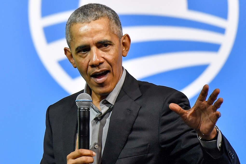 Former US president Barack Obama speaks during an event in Kuala Lumpur, Malaysia in December 2019. Photo: Bernama/dpa
