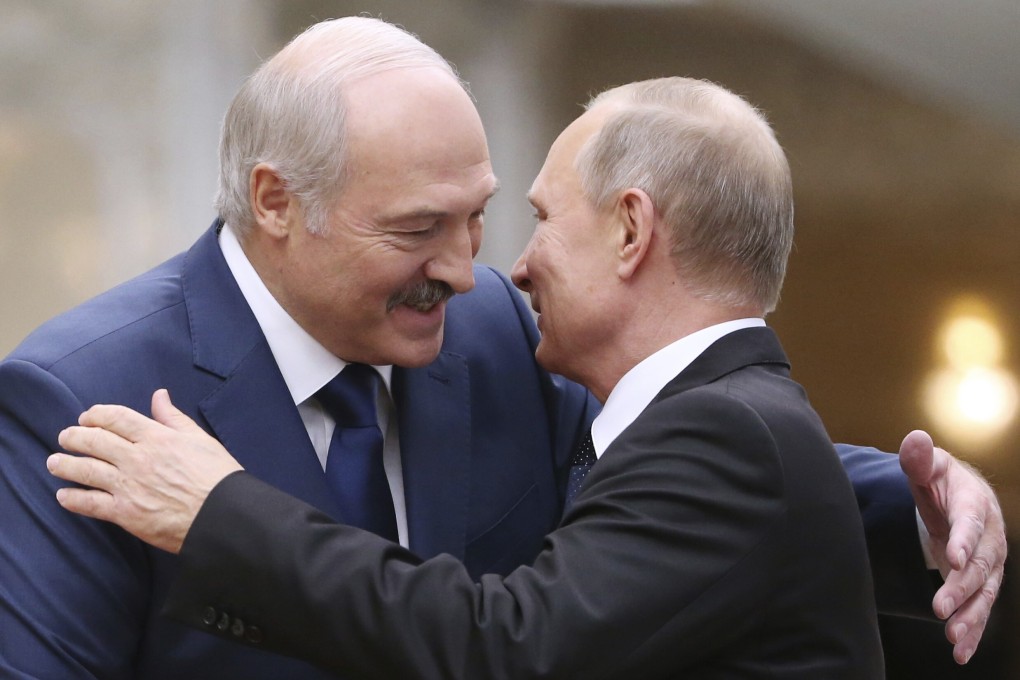 Belarusian President Alexander Lukashenko and Russian President Vladimir Putin in 2017. The embattled Lukashenko has asked Putin for help. File photo: AP