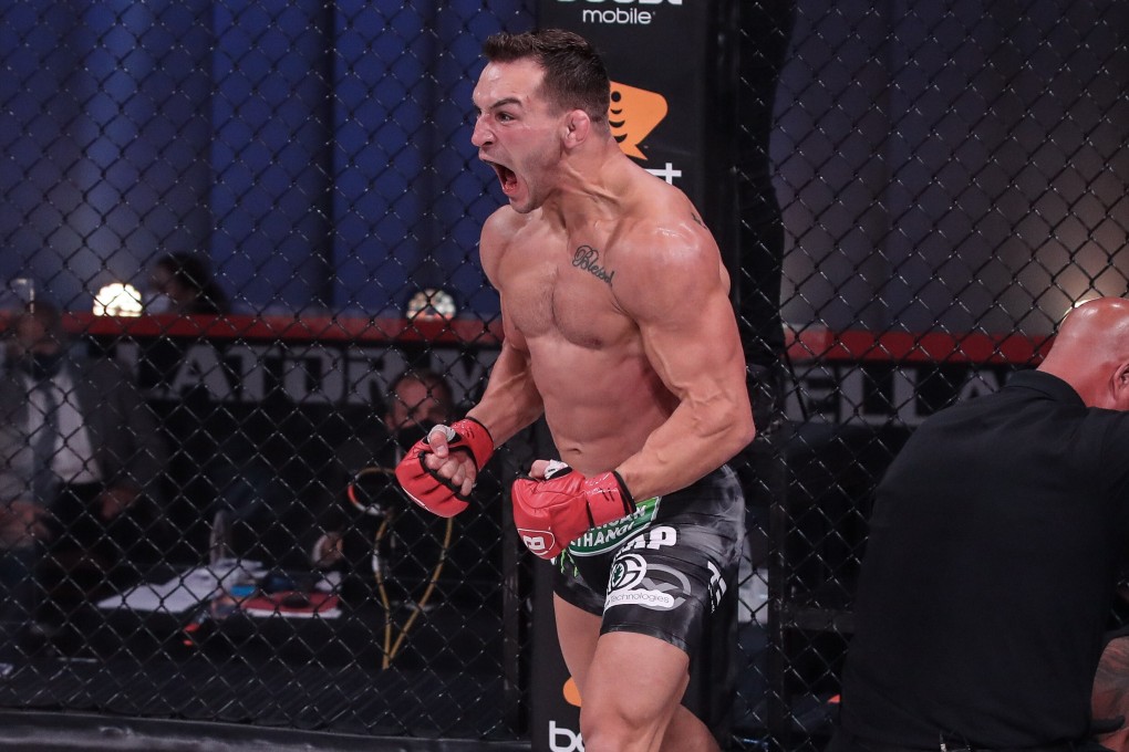 Michael Chandler walks away after knocking out Benson Henderson at Bellator 243. Photo: Bellator MMA