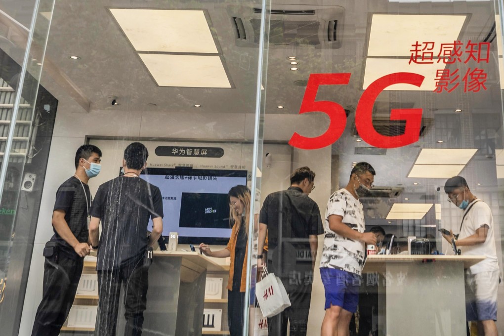 The Chinese government mobile service providers and smartphone makers have all been heavily promoting 5G service, and it has some people thinking they can move away from wired internet. Photo: EPA-EFE