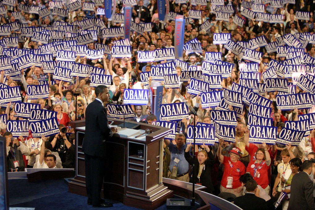 Barack Obama, then US Senate candidate for Illinois, at the 2004 Democratic National Convention. File photo: AFP
