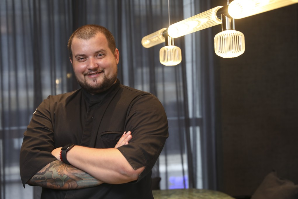 Chef Agustin Balbi at his new restaurant, Ando, in Central, Hong Kong. Photo: SCMP / K. Y. Cheng