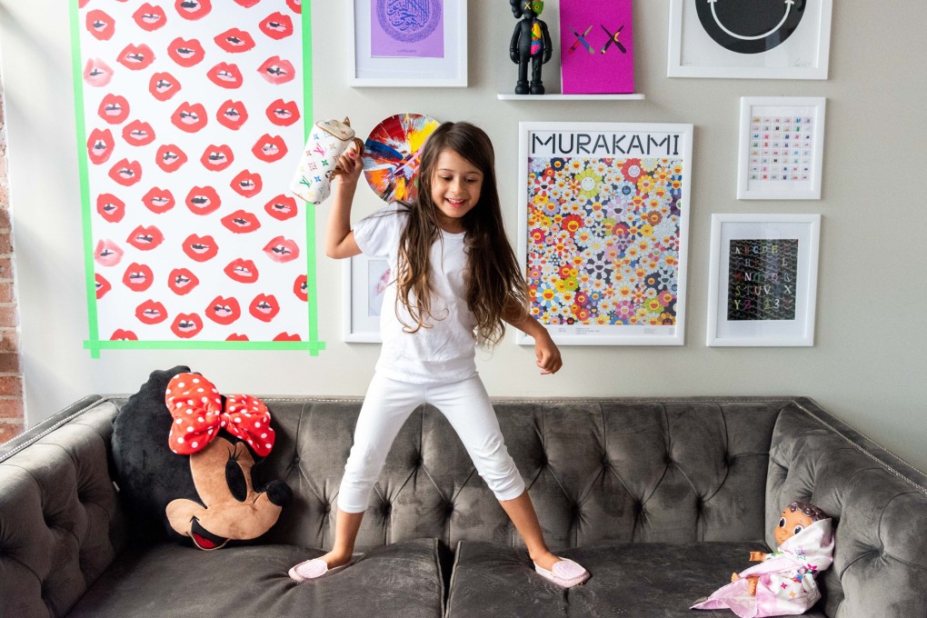 Chicago-based fashion designer Azeeza Khan's daughter sports a Louis Vuitton mini bag. “If a mum is into designer bags and can justify it, it may carry down to her choices for her daughter,” Khan says. Photo: Bianca Garcia