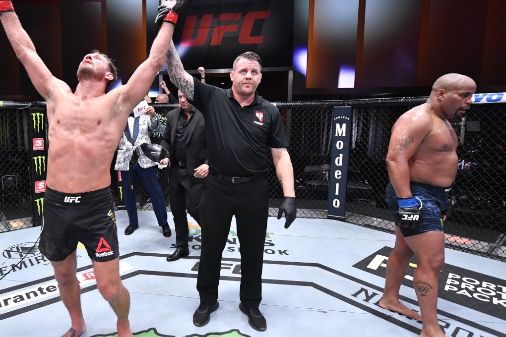 Stipe Miocic celebrates after his victory over Daniel Cormier in their UFC heavyweight championship bout during UFC 252 at UFC Apex on August 15, 2020 in Las Vegas, Nevada. Photos: Jeff Bottari/Zuffa LLC