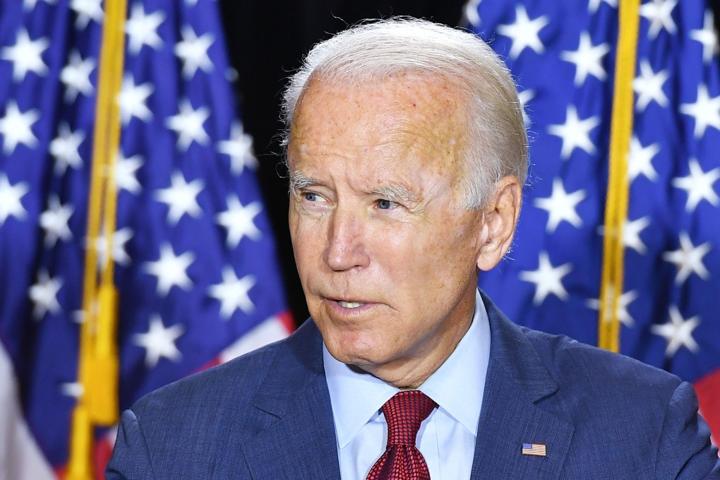 Democratic presidential nominee Joe Biden speaks to the press in Wilmington, Delaware, on Thursday. Photo: AFP