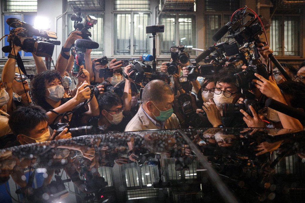 Publisher Jimmy Lai, who was released on bail after being arrested on August 10, 2020, on suspicion of breaching the national security law, represents one side of the political divide in Hong Kong. Photo: EPA-EFE