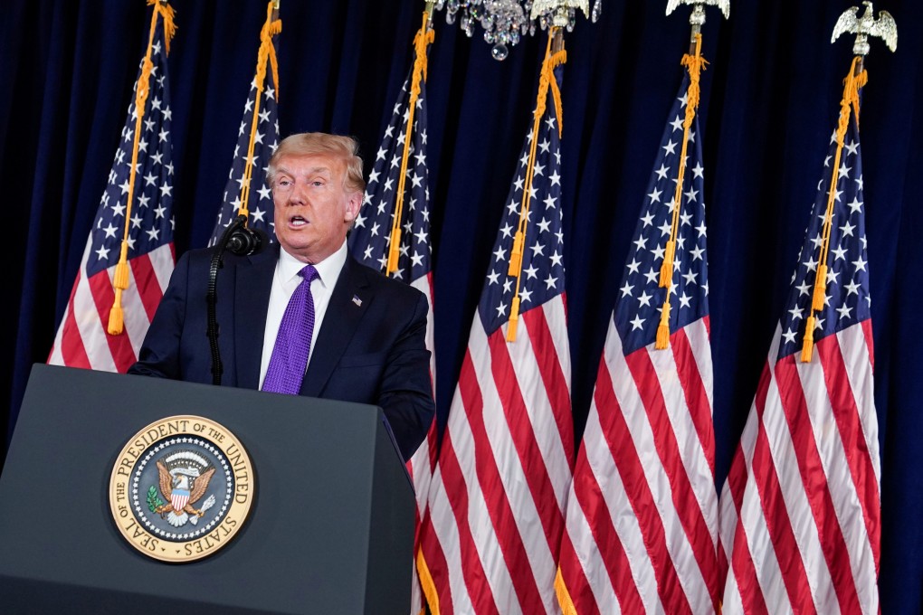 US President Donald Trump speaks during a news conference at his golf club in Bedminster, New Jersey, on August 15. Photo: Reuters