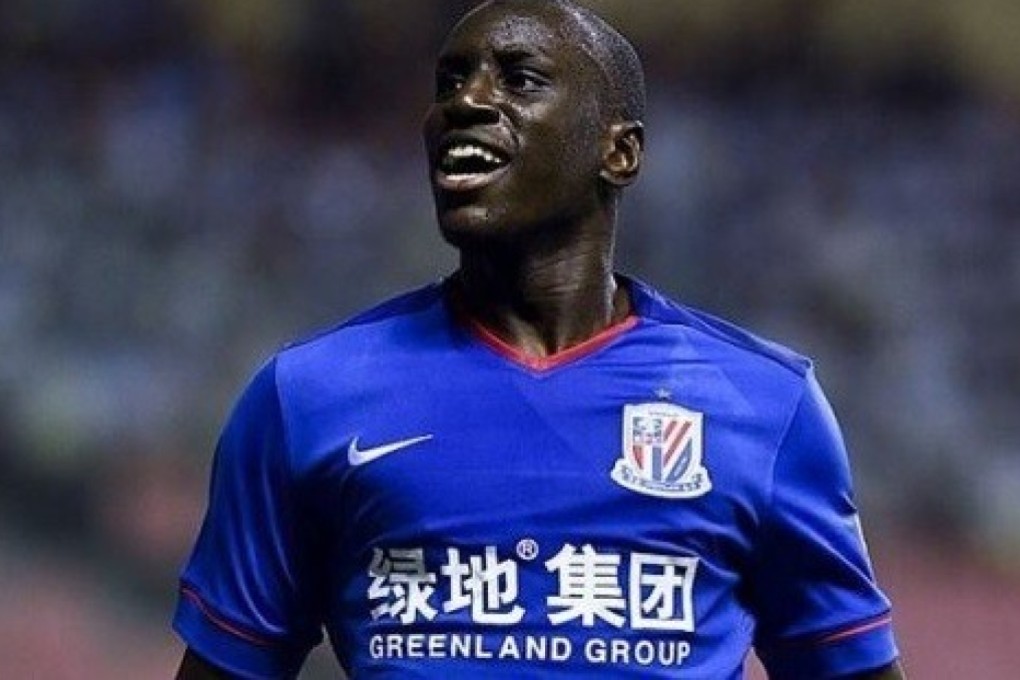 Demba Ba in action for Shanghai Shenhua in the Chinese Super League. Photo: Twitter