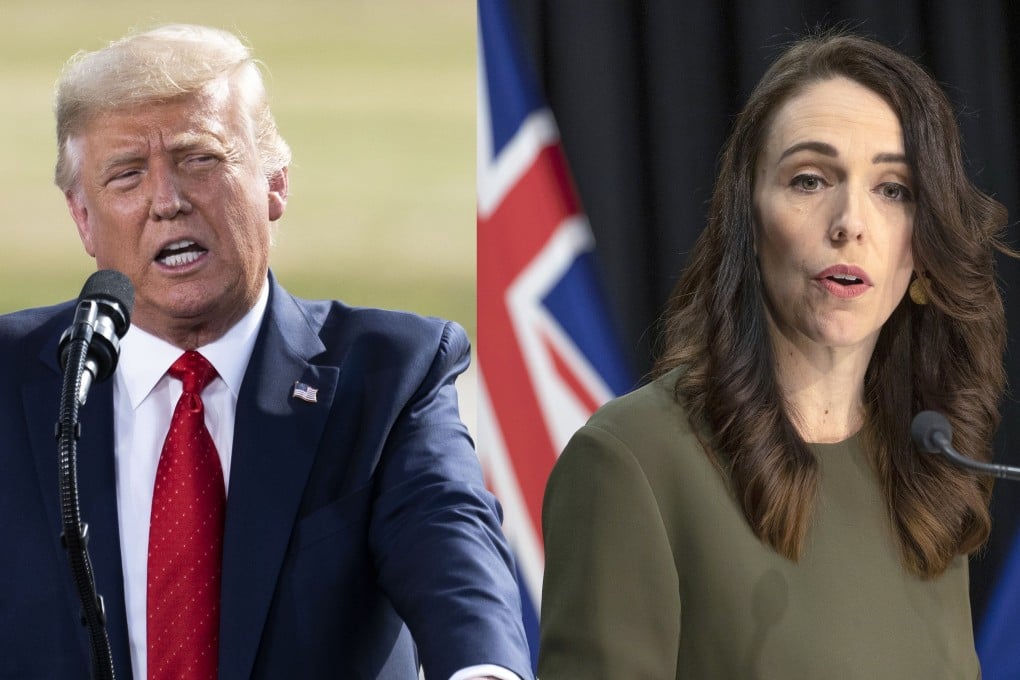 US President Donald Trump and New Zealand Prime Minister Jacinda Ardern. Photos: Bloomberg, NZ Herald