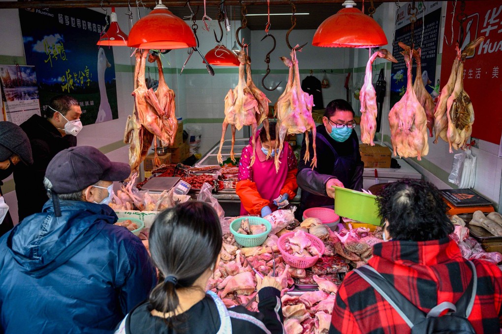 China slaughtered 9.3 billion chickens last year, including 4.4 billion white-feathered broilers, favoured by fast-food chains for cheap, plump meat. Photo: AFP