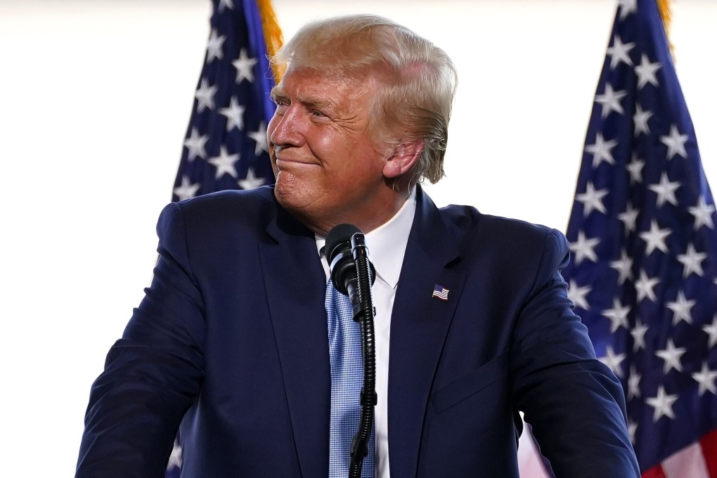 US President Donald Trump speaks to a crowd of supporters at Yuma International Airport in Arizona on Tuesday. Photo: AP