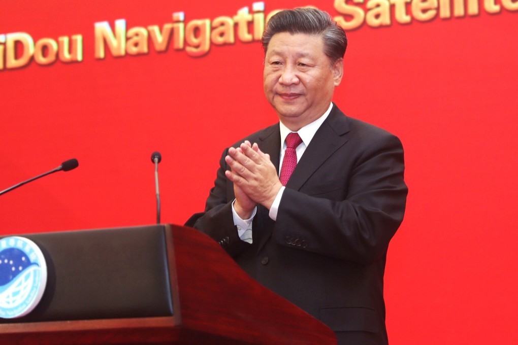 A bill introduced in the US Congress would ban US government documents from referring to Xi Jinping, shown at a ceremony last month in Beijing for the BeiDou navigational satellite system, as China’s president. Photo: Xinhua