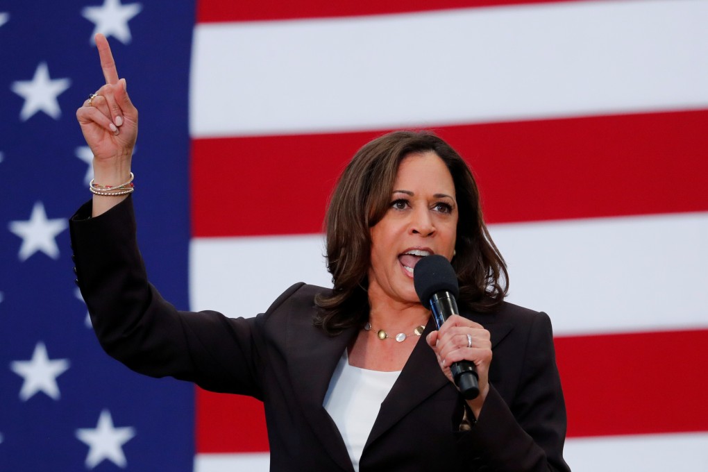 US Senator Kamala Harris holds a campaign event in Los Angeles in May 2019. Photo: Reuters